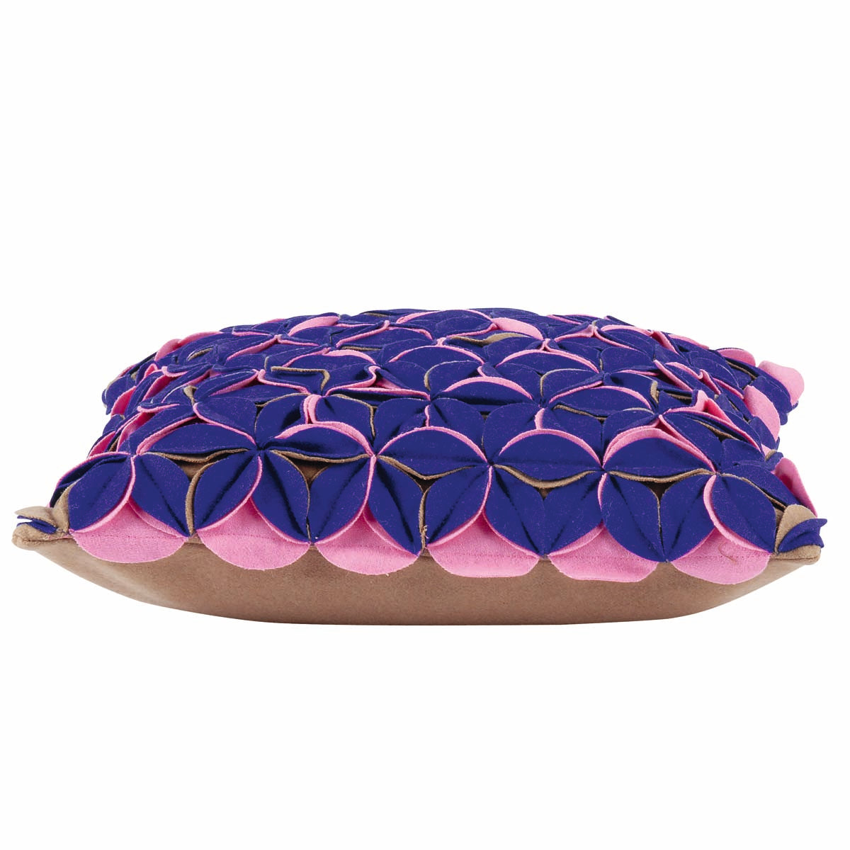 amelie-royal-blue-pink-felt-petals-cushion-cover www.mallsonline.com.au