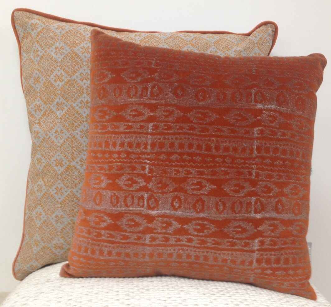 azuk-orange-grey-cushion-cover www.mallsonline.com.au