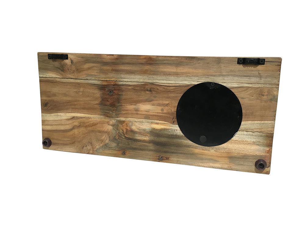 wall-clock-frying-pan-on-recycled-wood www.mallsonline.com.au
