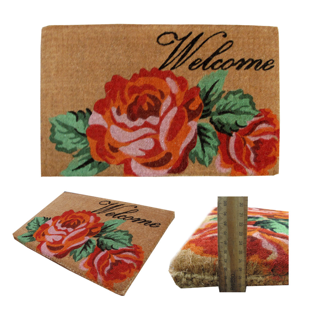 extra-thick-flower-premium-coir-door-mat www.mallsonline.com.au