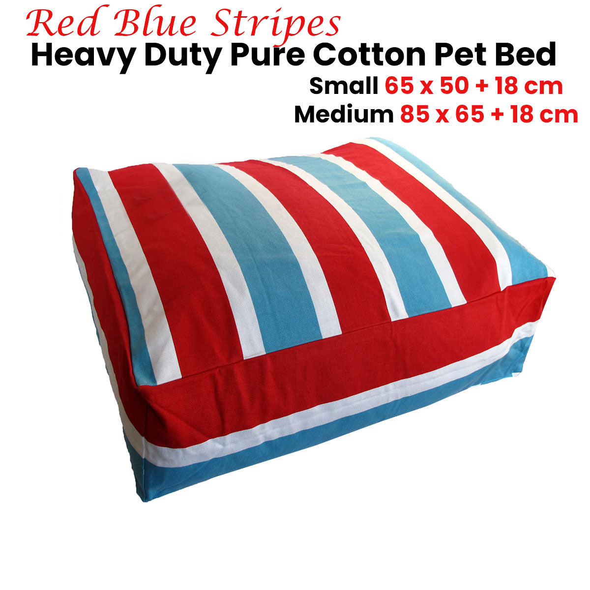 heavy-duty-pure-cotton-pet-dog-bed-cover-small-blue-red-stripes www.mallsonline.com.au