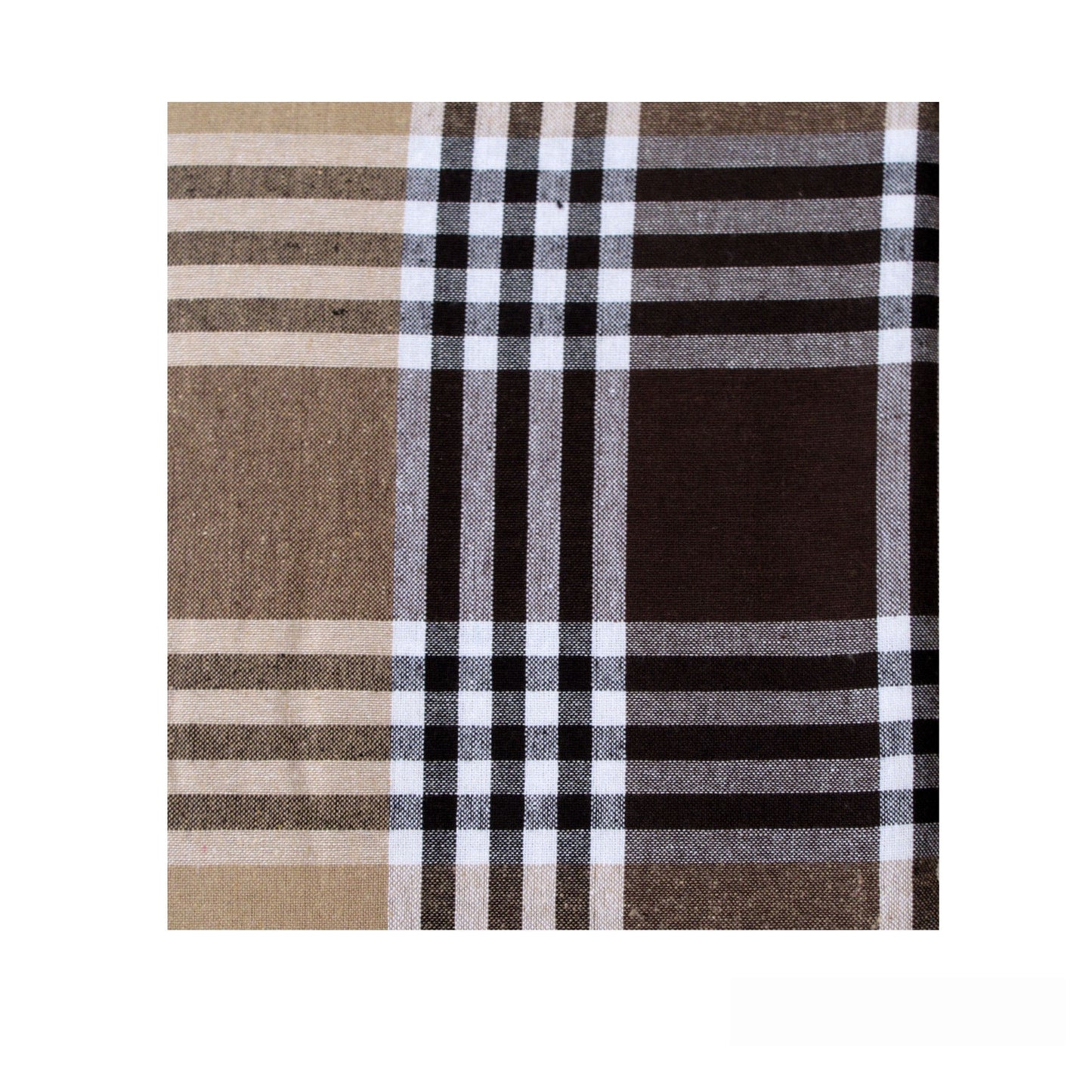 check-table-cloth-tartan-brown-180-x-180-cm www.mallsonline.com.au