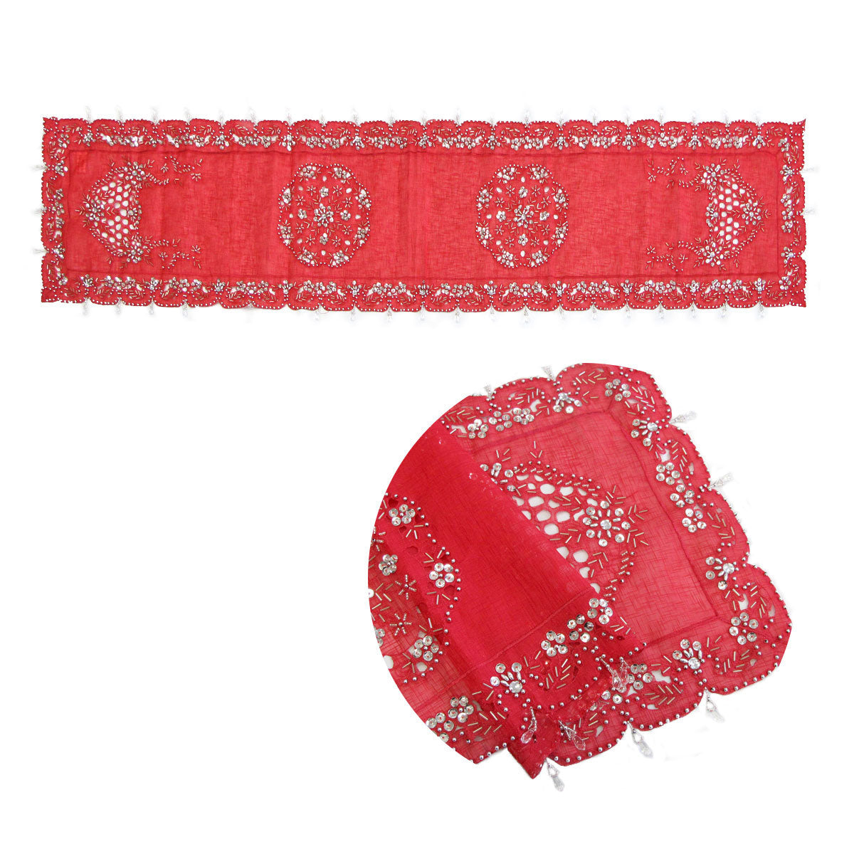 stella-beaded-table-runner-diamonte-sequin-40-x-180-cm-red www.mallsonline.com.au