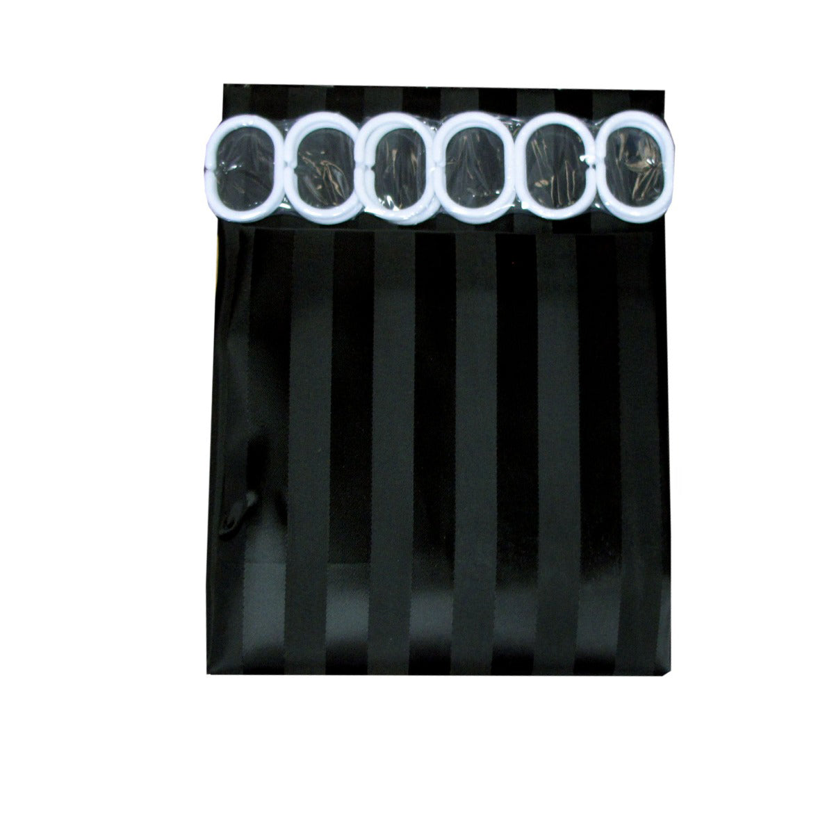 jacquard-stripe-shower-curtain-black at www.mallsonline.com.au
