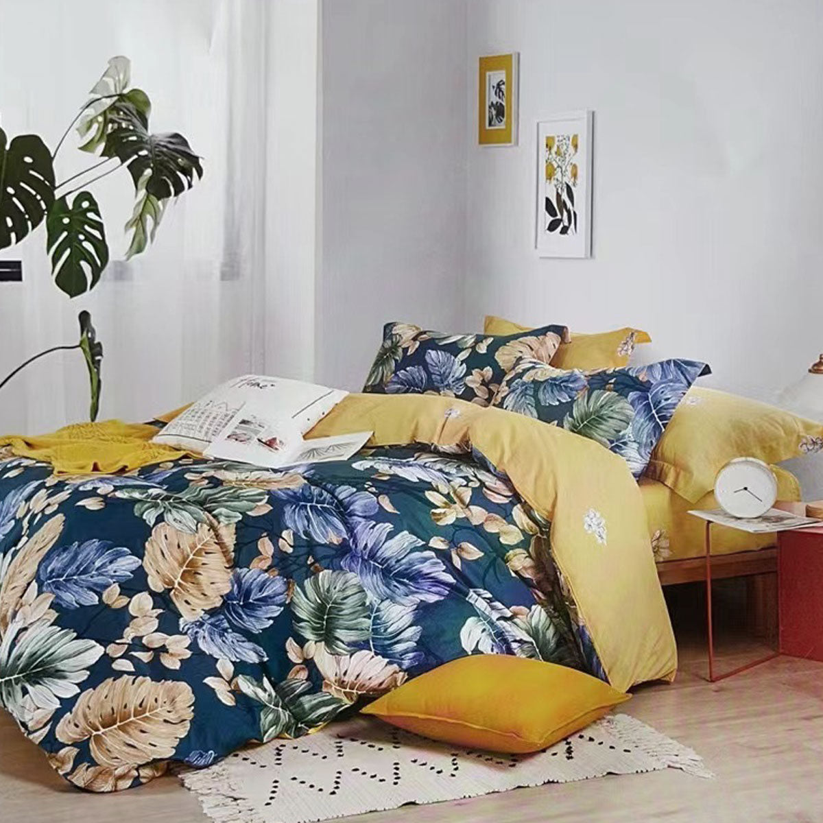 botanical-house-100-cotton-reversible-quilt-cover-set-king at www.mallsonline.com.au