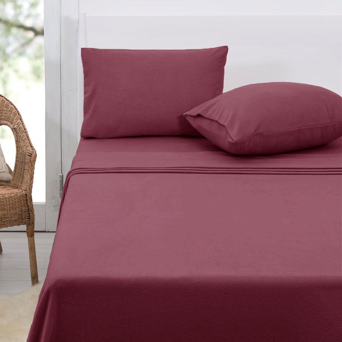 polar-fleece-sheet-set-queen-36cm-wall-rosewood at www.mallsonline.com.au