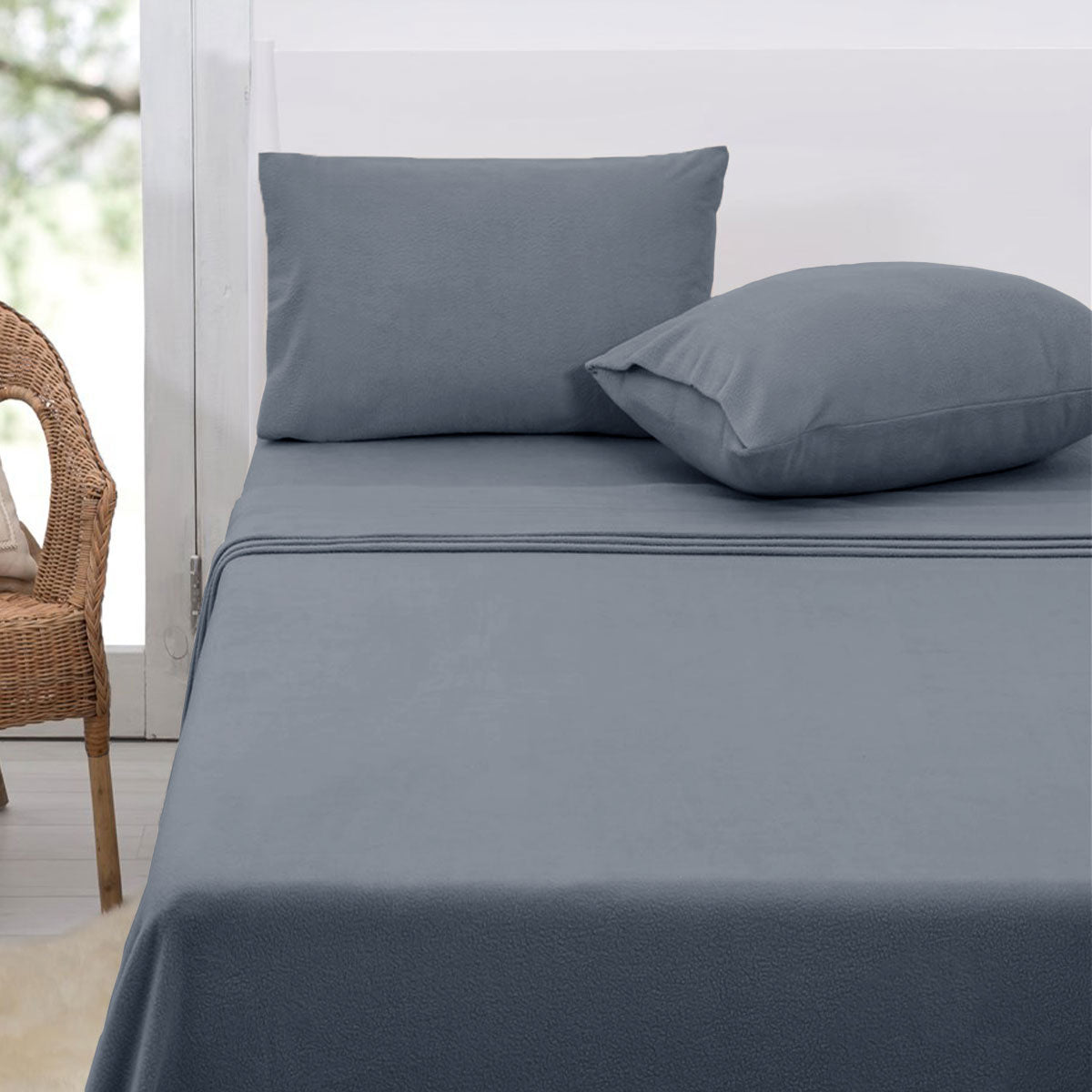 polar-fleece-sheet-set-queen-36cm-wall-slate at www.mallsonline.com.au