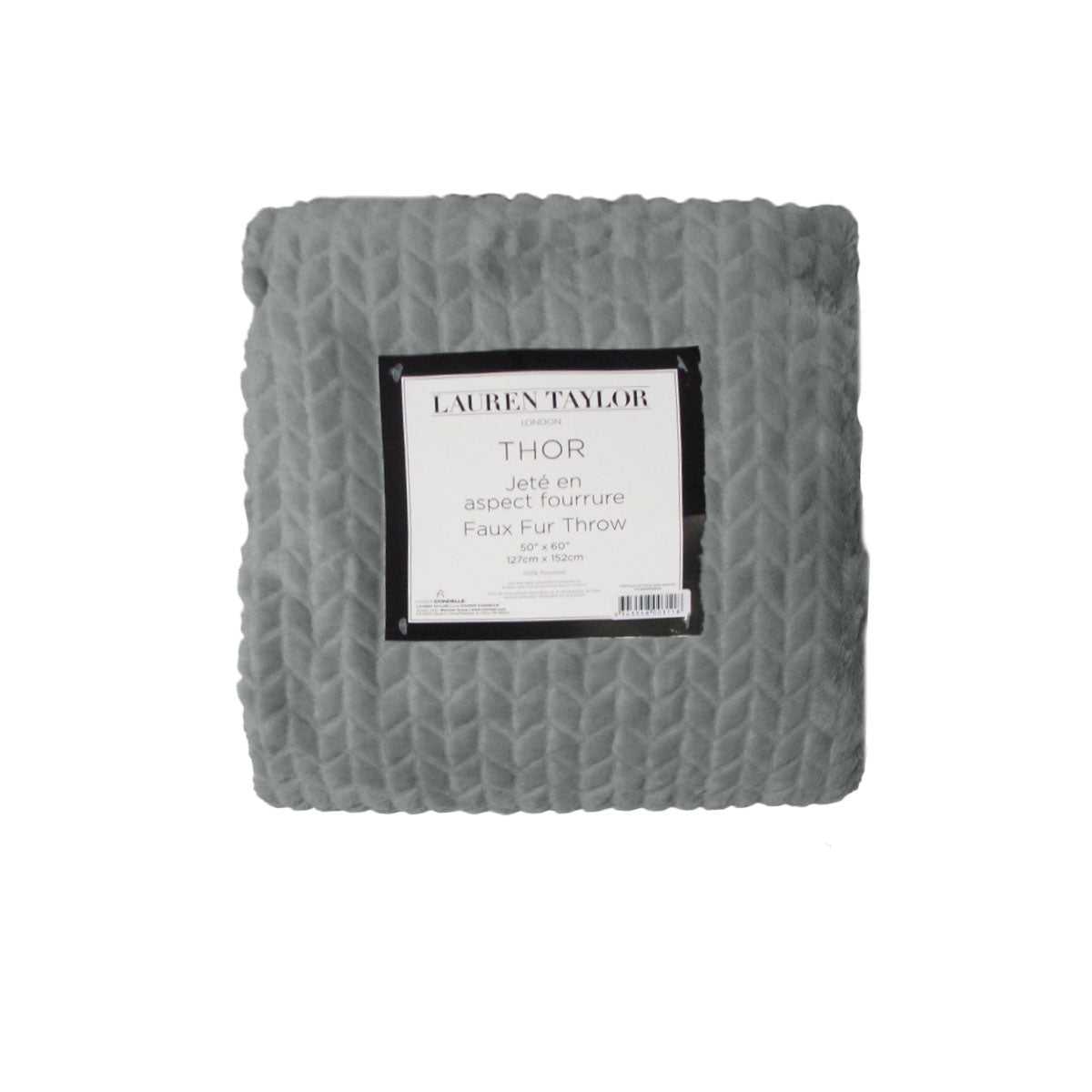 herringbone-faux-fur-throw-rug-grey at www.mallsonline.com.au