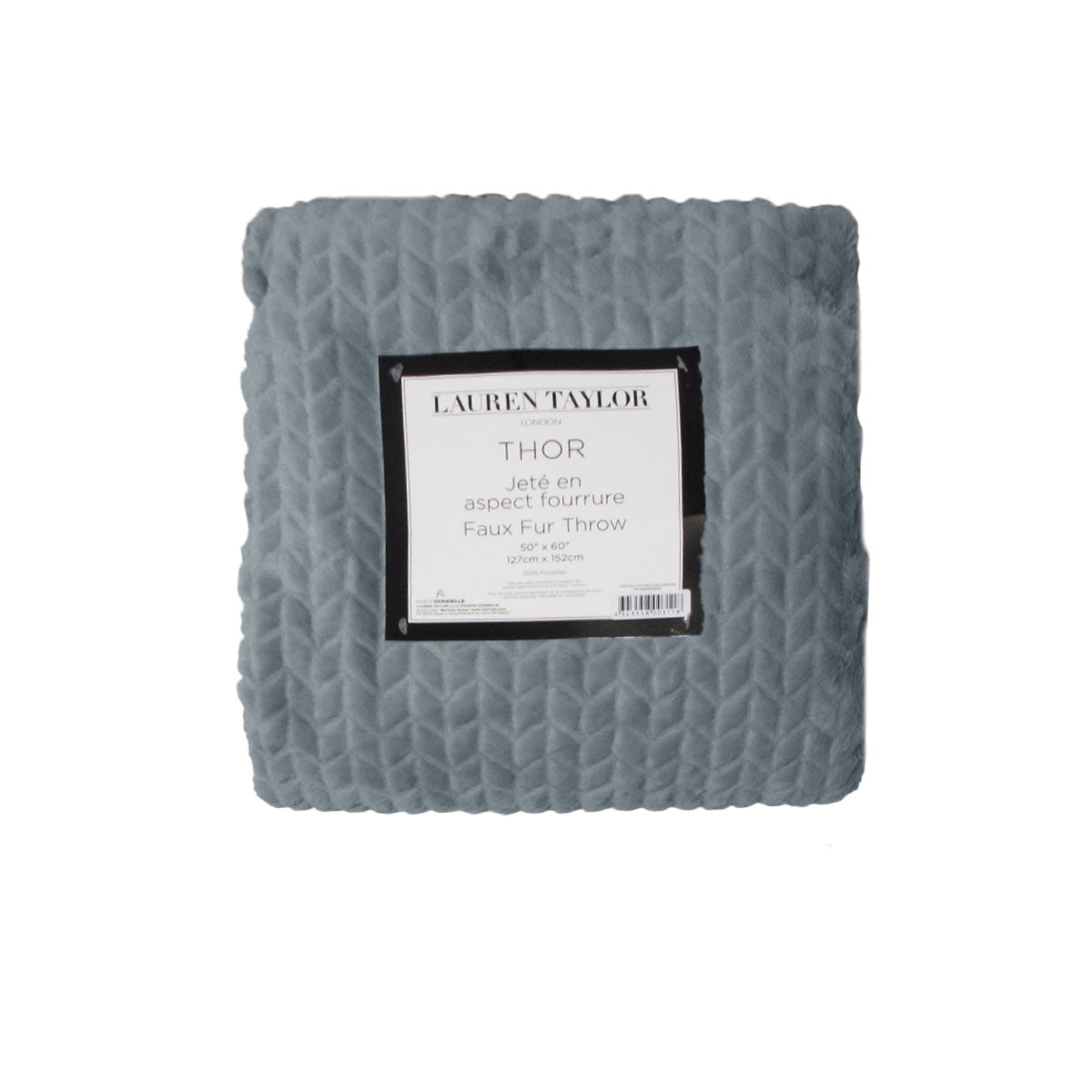 herringbone-faux-fur-throw-rug-steel at www.mallsonline.com.au