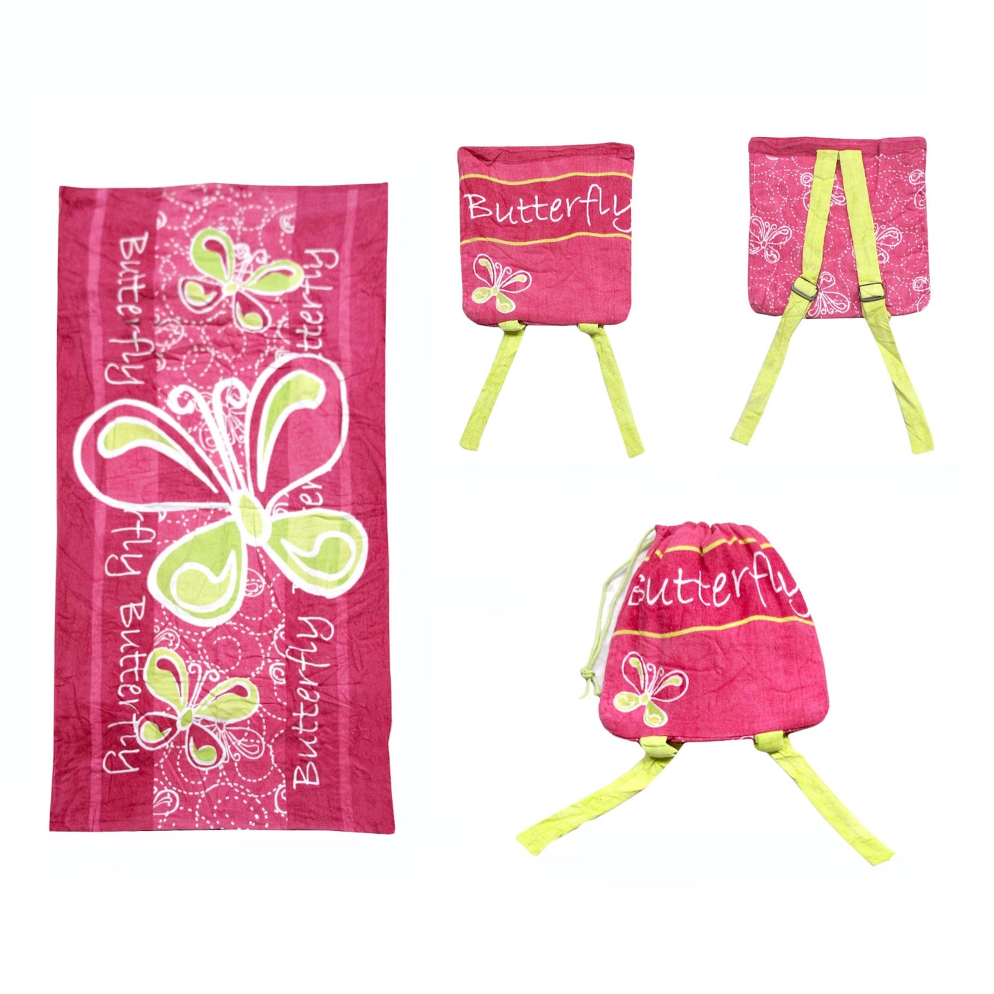 kids-beach-towel-n-bag-butterfly at www.mallsonline.com.au