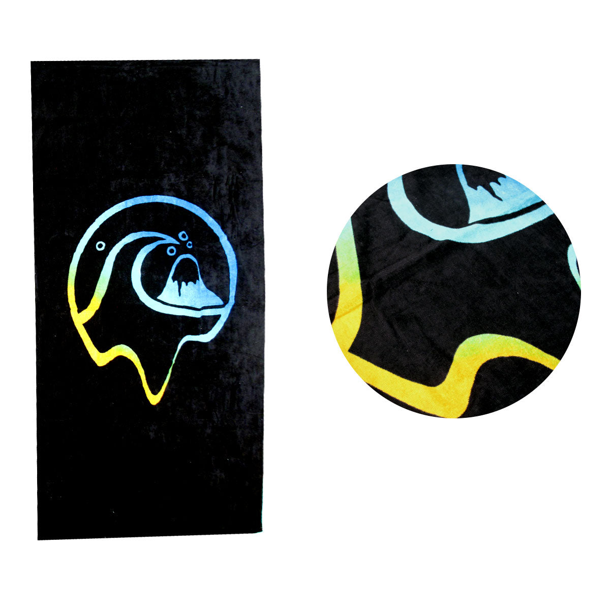 flow-riding-black-cotton-beach-towel at www.mallsonline.com.au