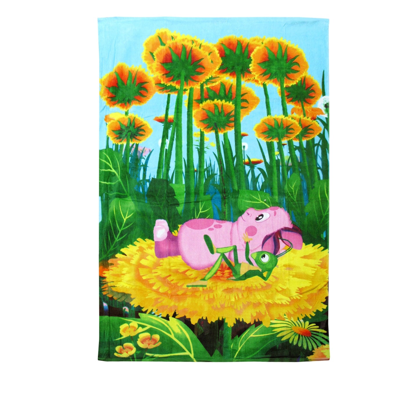 the-adventure-of-luntik-beach-towel-rest-on-flowers at www.mallsonline.com.au
