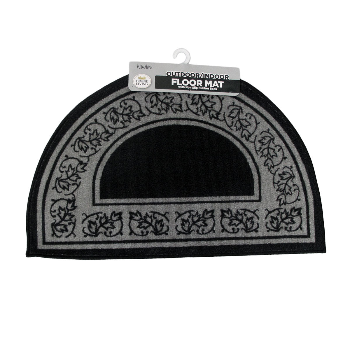 newton-half-moon-floor-mat-50-x-80cm-black www.mallsonline.com.au