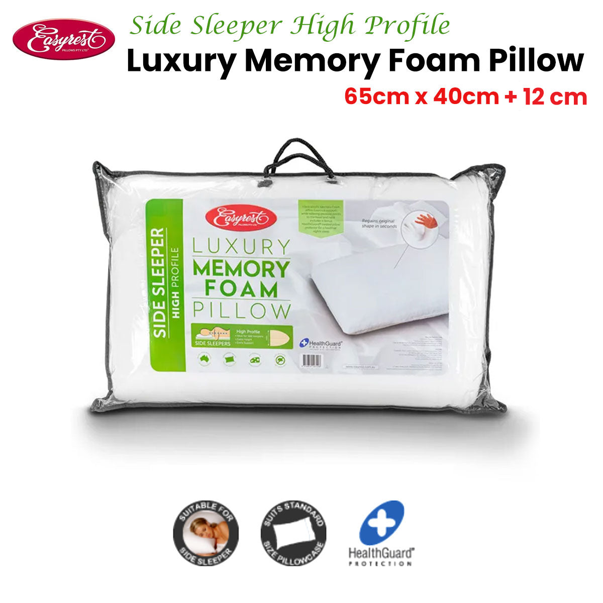 easyrest-side-sleeper-high-profile-luxury-memory-foam-pillow-65-x-40-12cm-bonus-removable-cover at www.mallsonline.com.au
