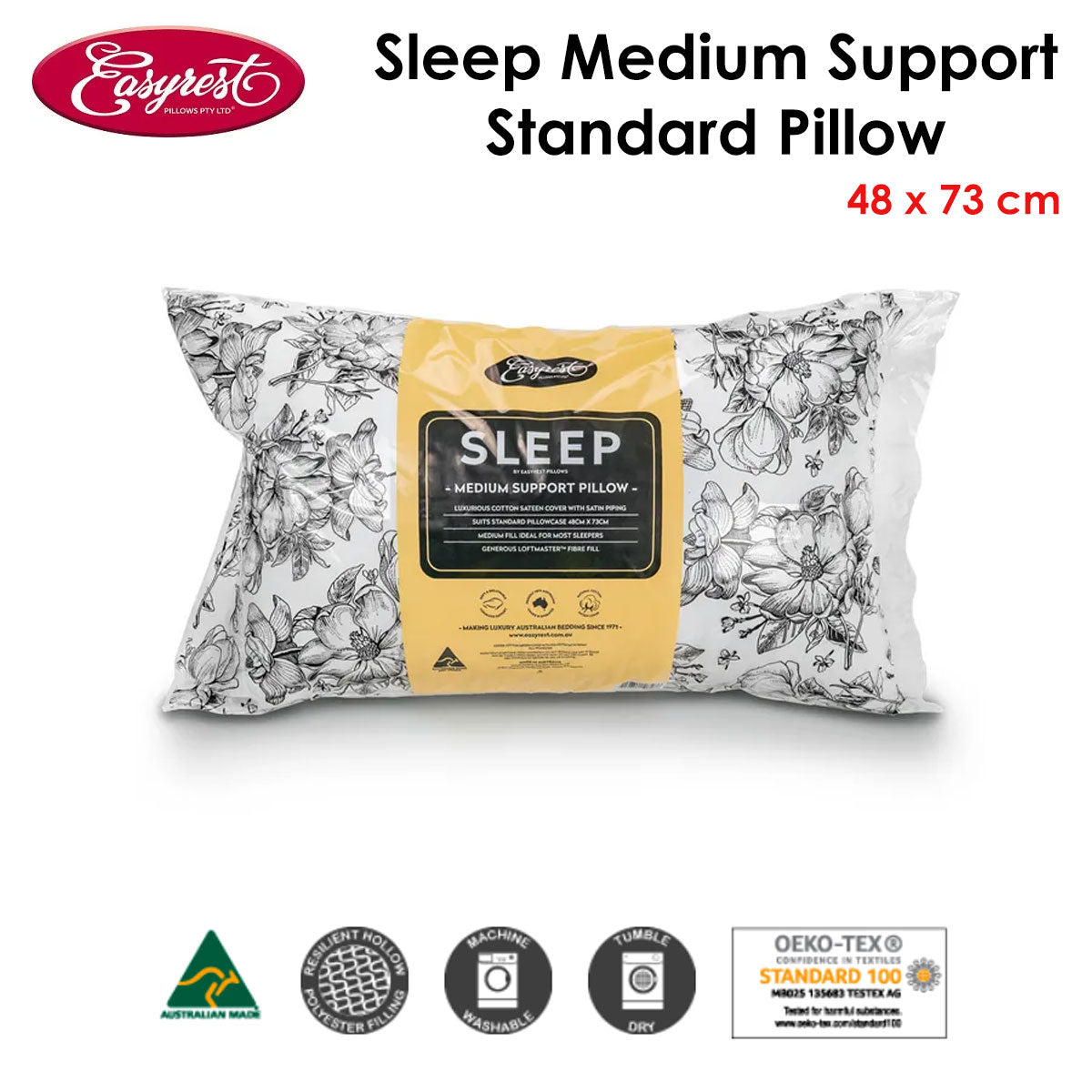 easyrest-sleep-medium-support-standard-pillow-48-x-73-cm at www.mallsonline.com.au