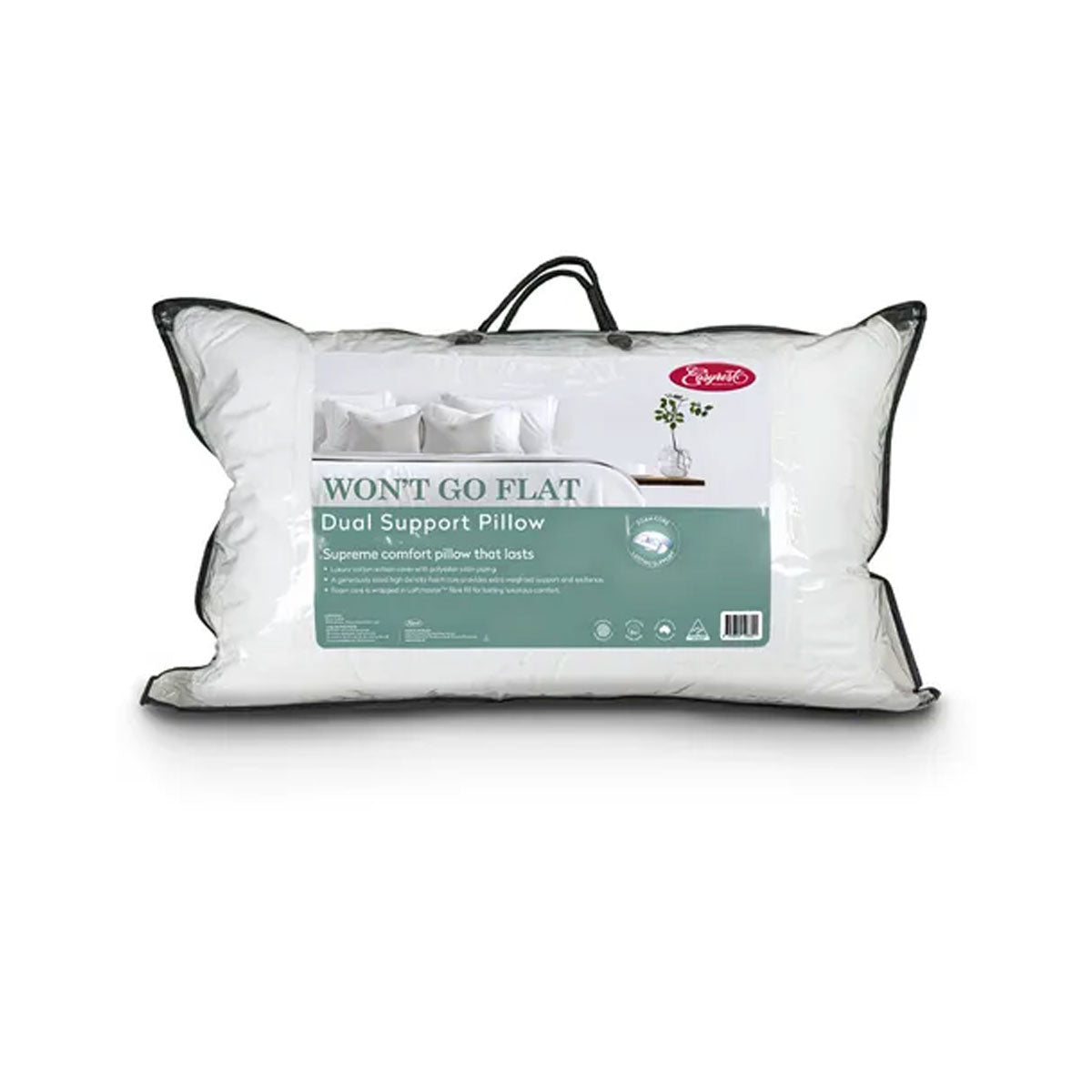 easyrest-wont-go-flat-dual-support-standard-pillow-48-x-73-cm at www.mallsonline.com.au