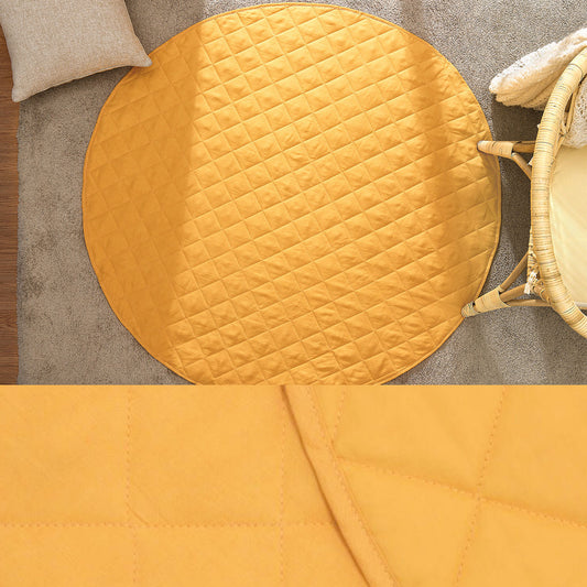 little-gem-round-linen-cotton-baby-play-mat-marigold-130cm-diameter www.mallsonline.com.au