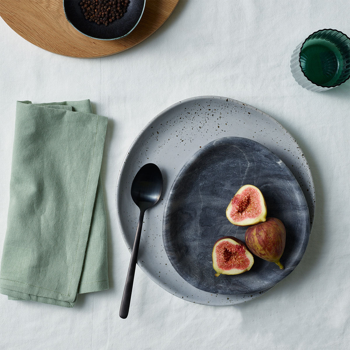 vintage-design-homewares-set-of-4-vintage-washed-linen-cotton-napkins-sage www.mallsonline.com.au