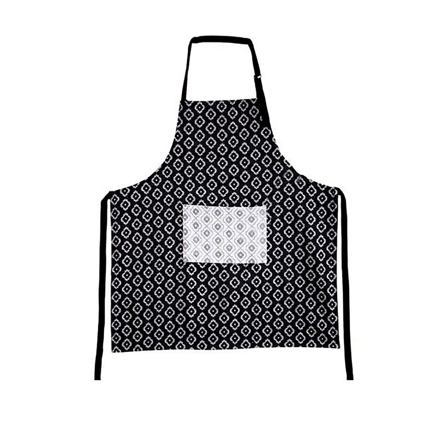 idc-homewares-cotton-apron-alcazar-black www.mallsonline.com.au