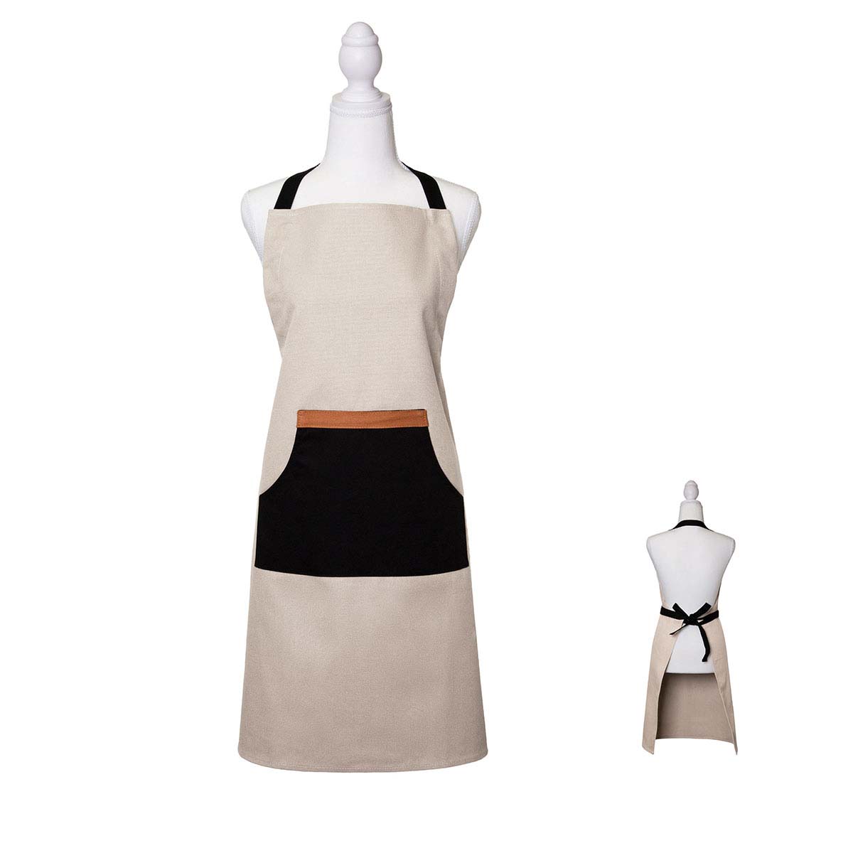 j-elliot-home-selby-cotton-apron-83-x-68-cm-sandstone-black www.mallsonline.com.au