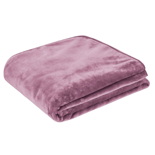 j-elliot-home-450gsm-solid-faux-mink-blanket-dusty-pink at www.mallsonline.com.au