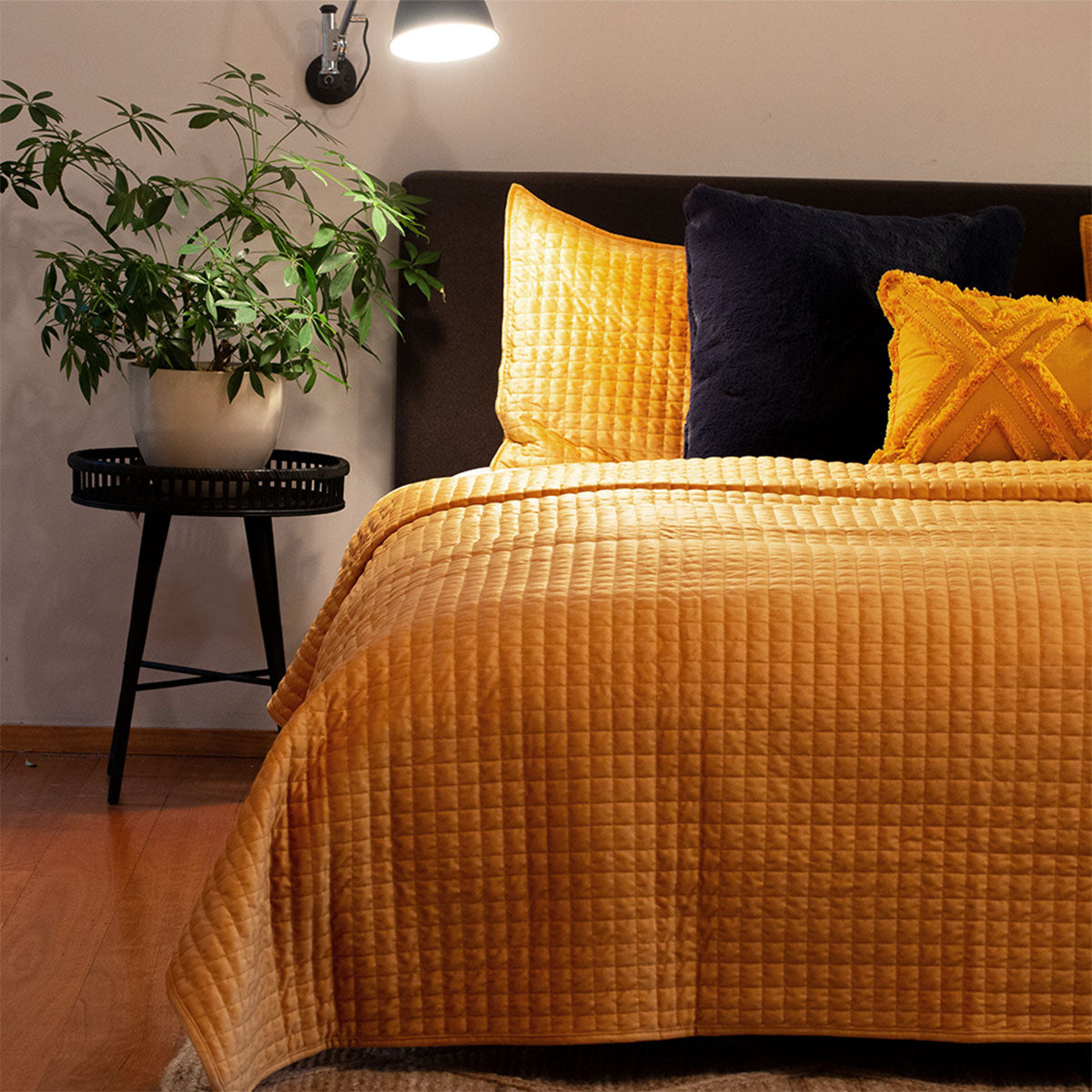 j-elliot-home-adela-mustard-velvet-quilted-coverlet-set-queen-king at www.mallsonline.com.au