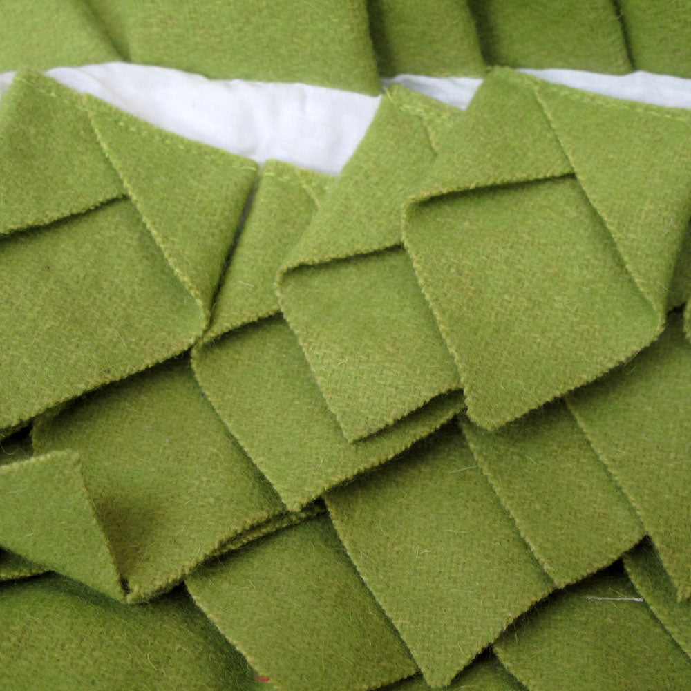small-designed-square-cushion-cover-30-x-30-cm-leaf-green-pleats at www.mallsonline.com.au