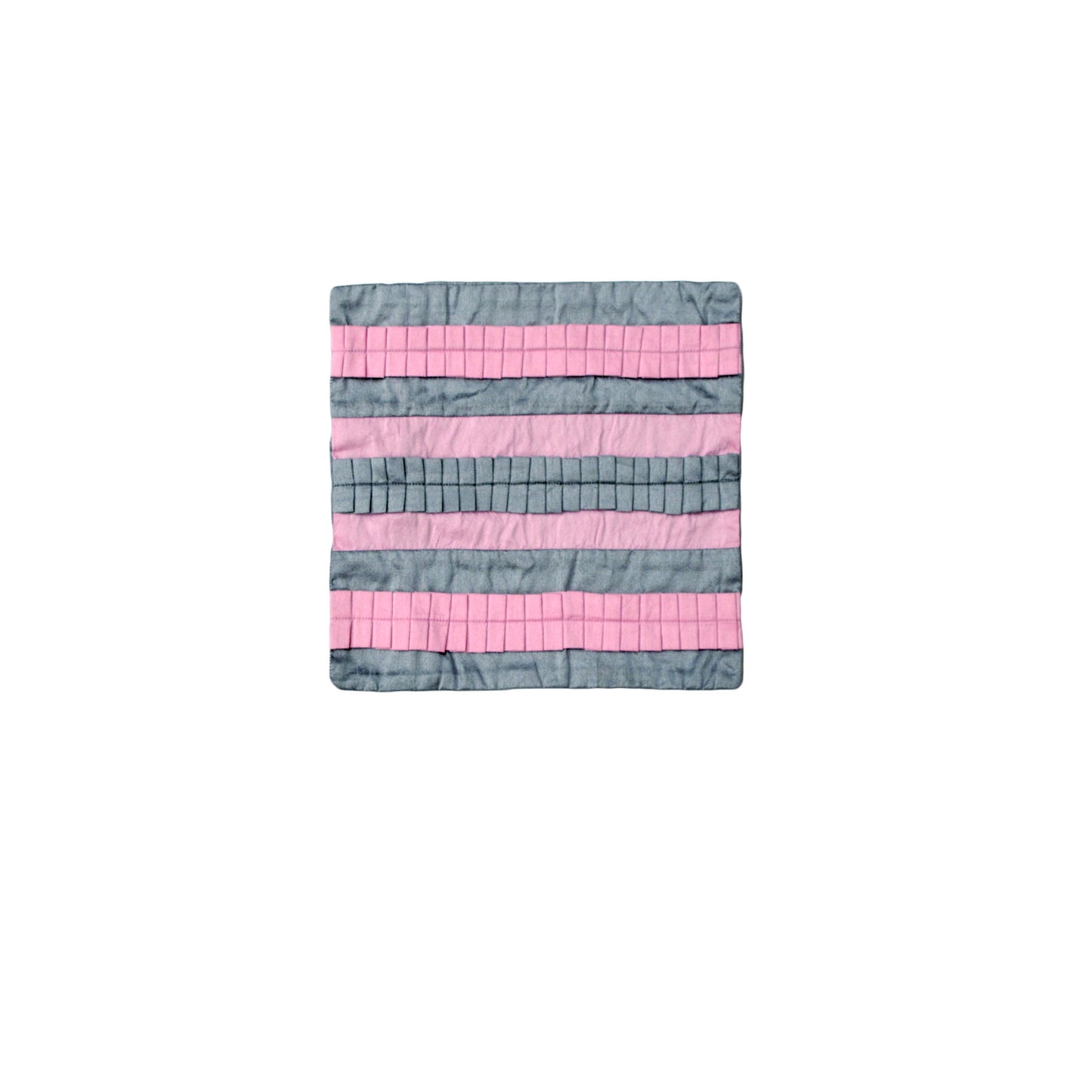 small-designed-square-cushion-cover-30-x-30-cm-pink-grey-pleats at www.mallsonline.com.au