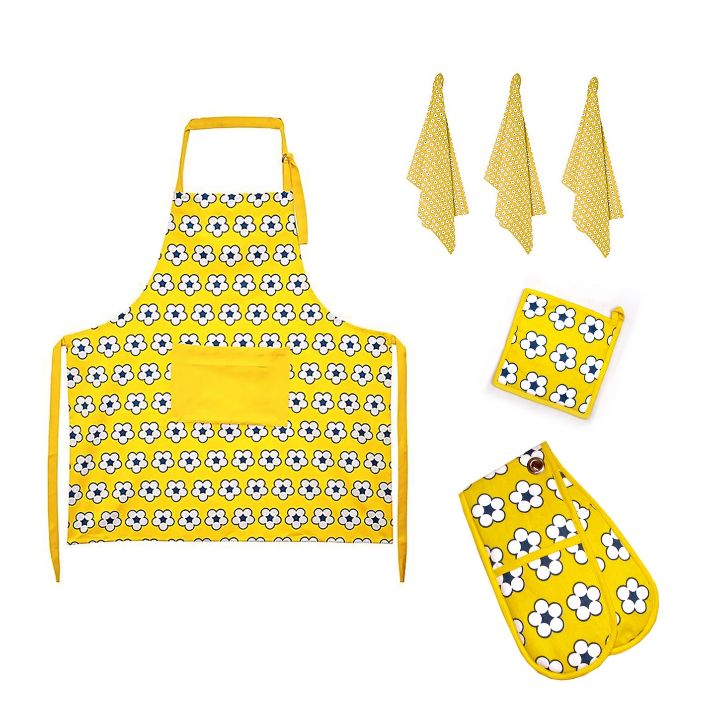 idc-homewares-6-pce-cotton-bud-cotton-kitchen-set-yellow www.mallsonline.com.au