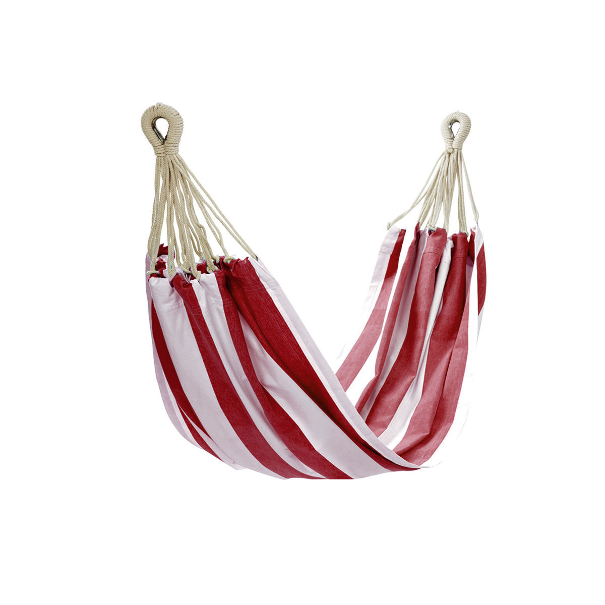 idc-homewares-red-striped-single-size-cotton-hammock-150-x-205-cm www.mallsonline.com.au