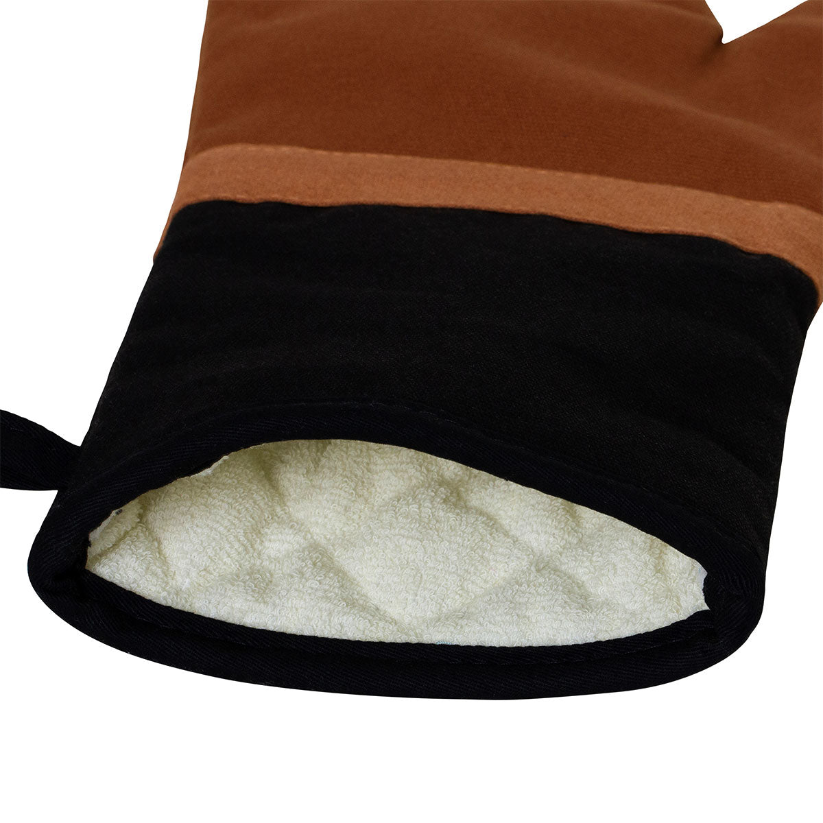 j-elliot-home-selby-cotton-oven-mitt-34-x-15-cm-ginger-black www.mallsonline.com.au