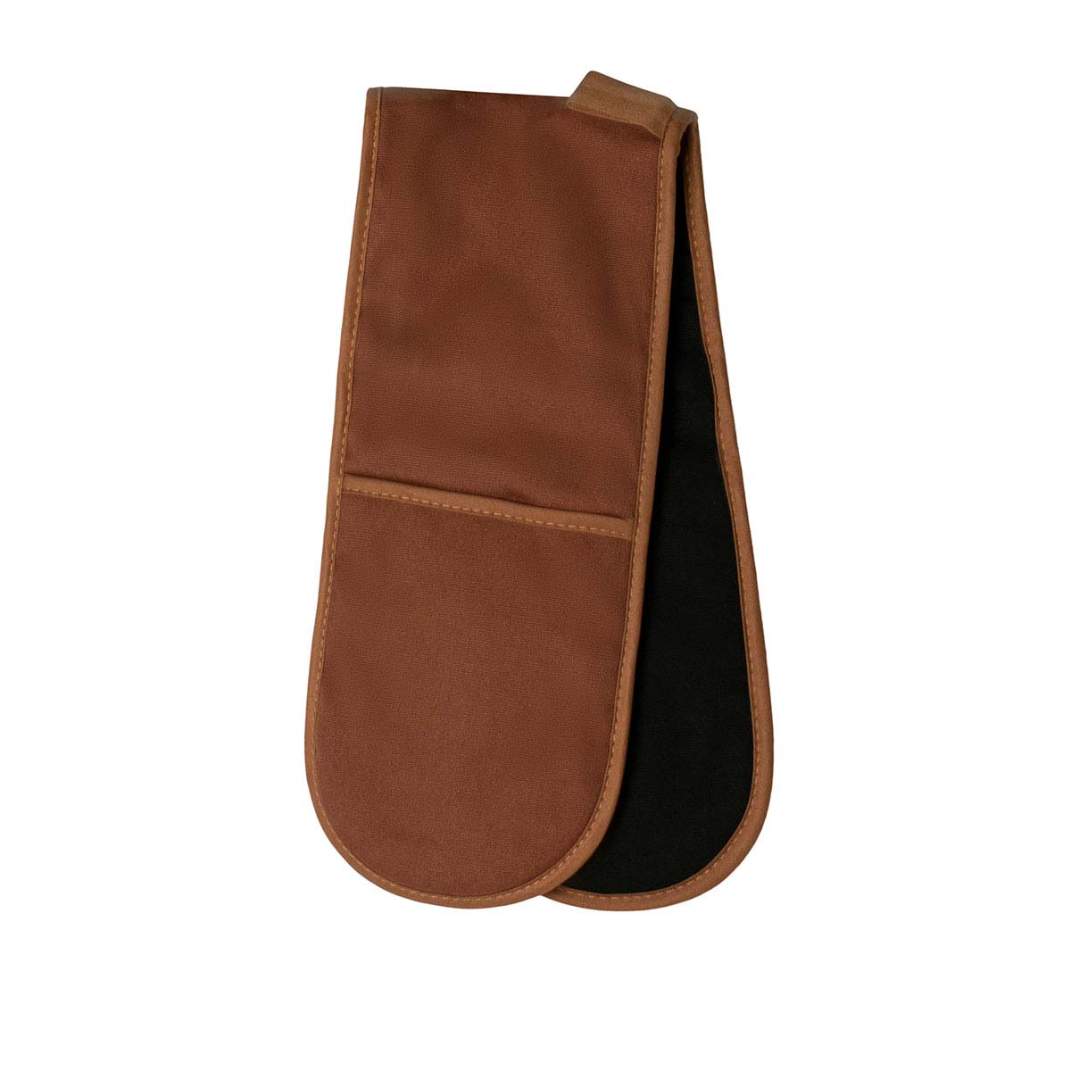 j-elliot-home-selby-cotton-double-oven-mitt-glove-17-x-82-cm-ginger-black www.mallsonline.com.au
