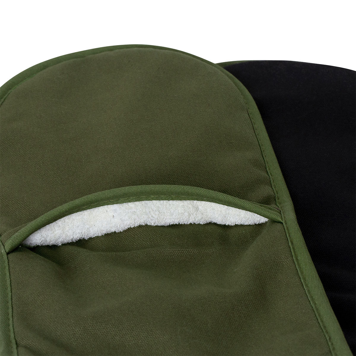 j-elliot-home-selby-cotton-double-oven-mitt-glove-17-x-82-cm-olive-black www.mallsonline.com.au