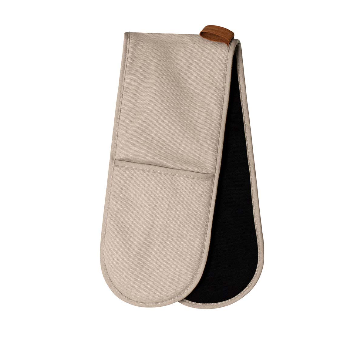 j-elliot-home-selby-cotton-double-oven-mitt-glove-17-x-82-cm-sandstone-black www.mallsonline.com.au