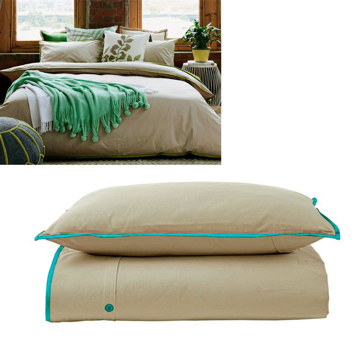 jane-barrington-cotton-quilt-cover-set-taupe-emerald-single at www.mallsonline.com.au