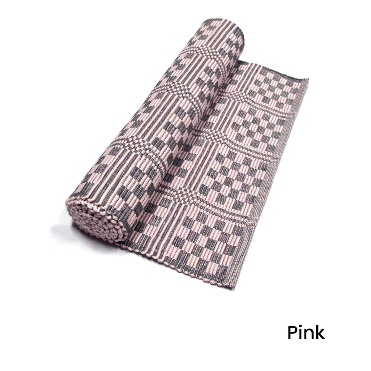checkered-cotton-ribbed-table-runner-33-x-150-cm-pink www.mallsonline.com.au