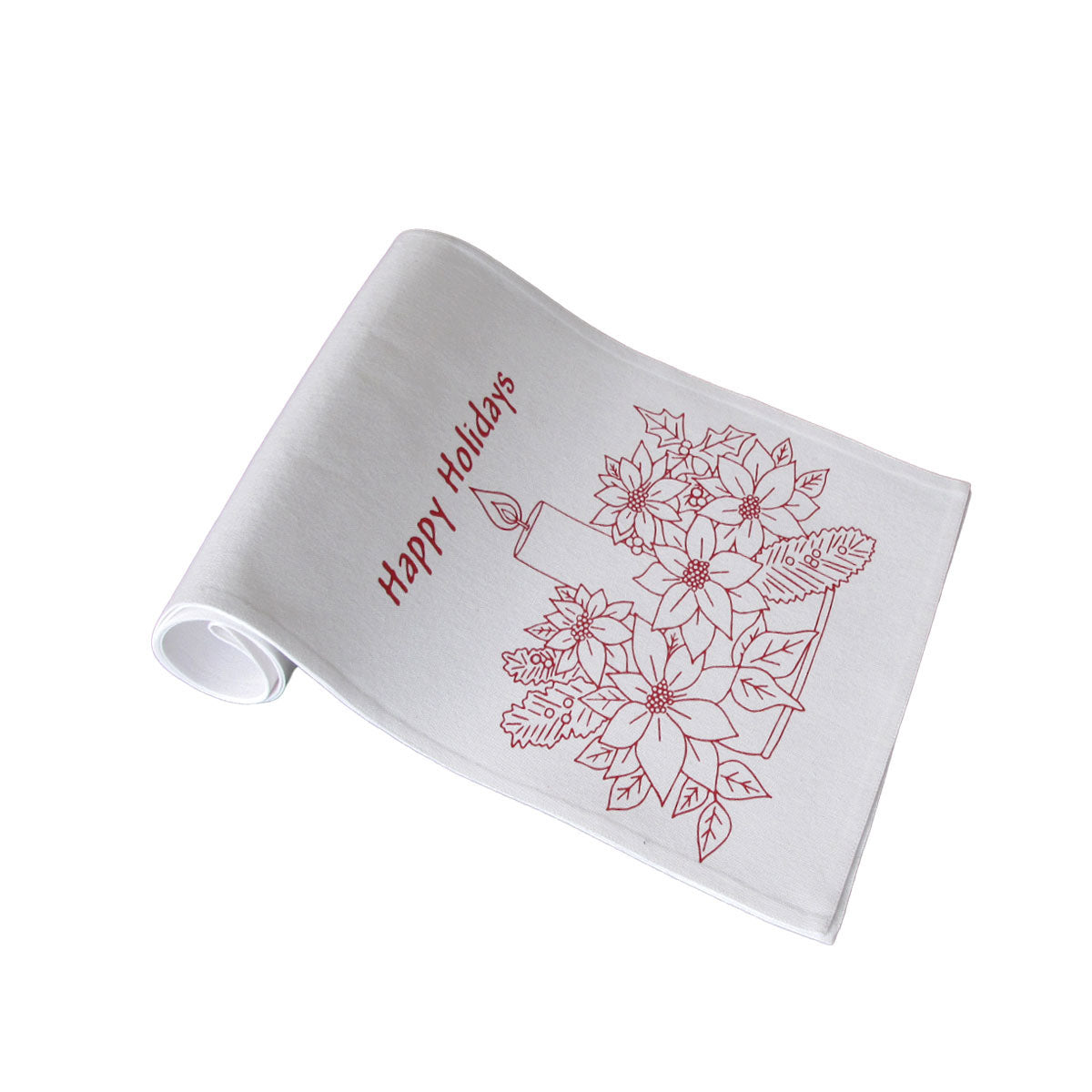 christmas-print-white-table-runner-33-x-180cm-happy-holidays www.mallsonline.com.au