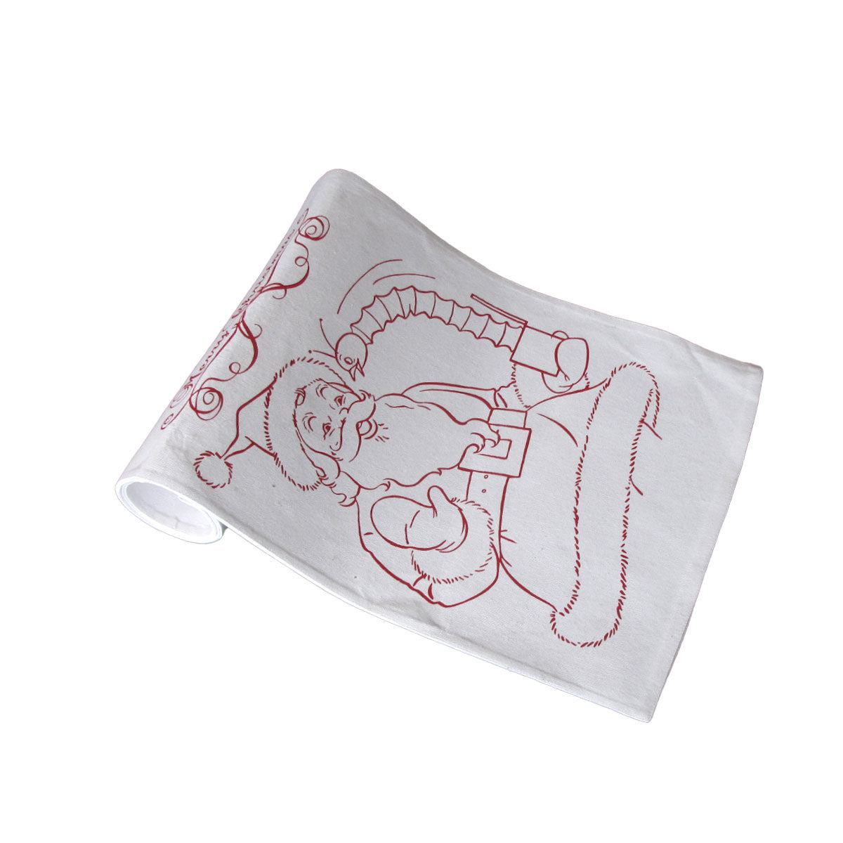 christmas-print-white-table-runner-33-x-180cm-santa www.mallsonline.com.au