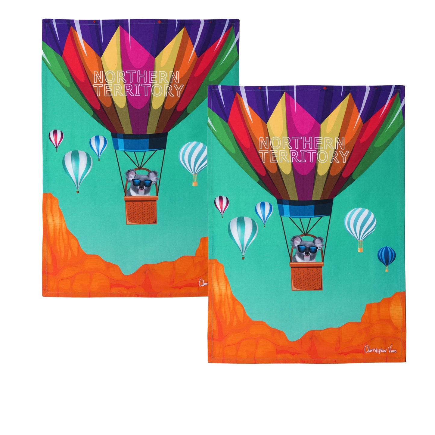idc-homewares-set-of-2-christopher-vine-design-tea-towels-northern-territory www.mallsonline.com.au