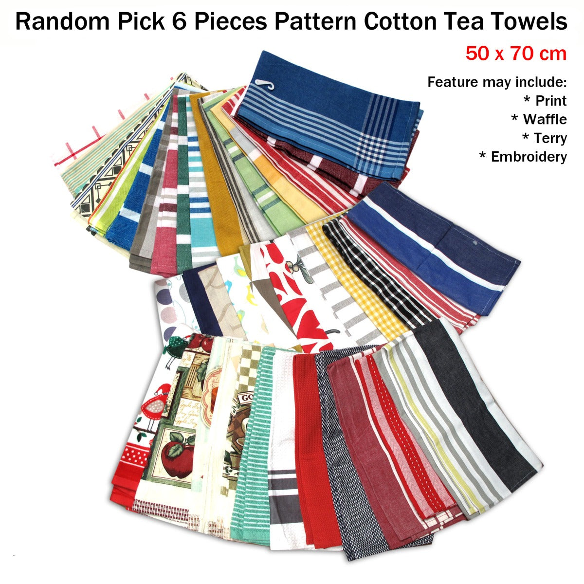 random-pick-set-of-6-100-cotton-pattern-tea-towels-50-x-70-cm www.mallsonline.com.au