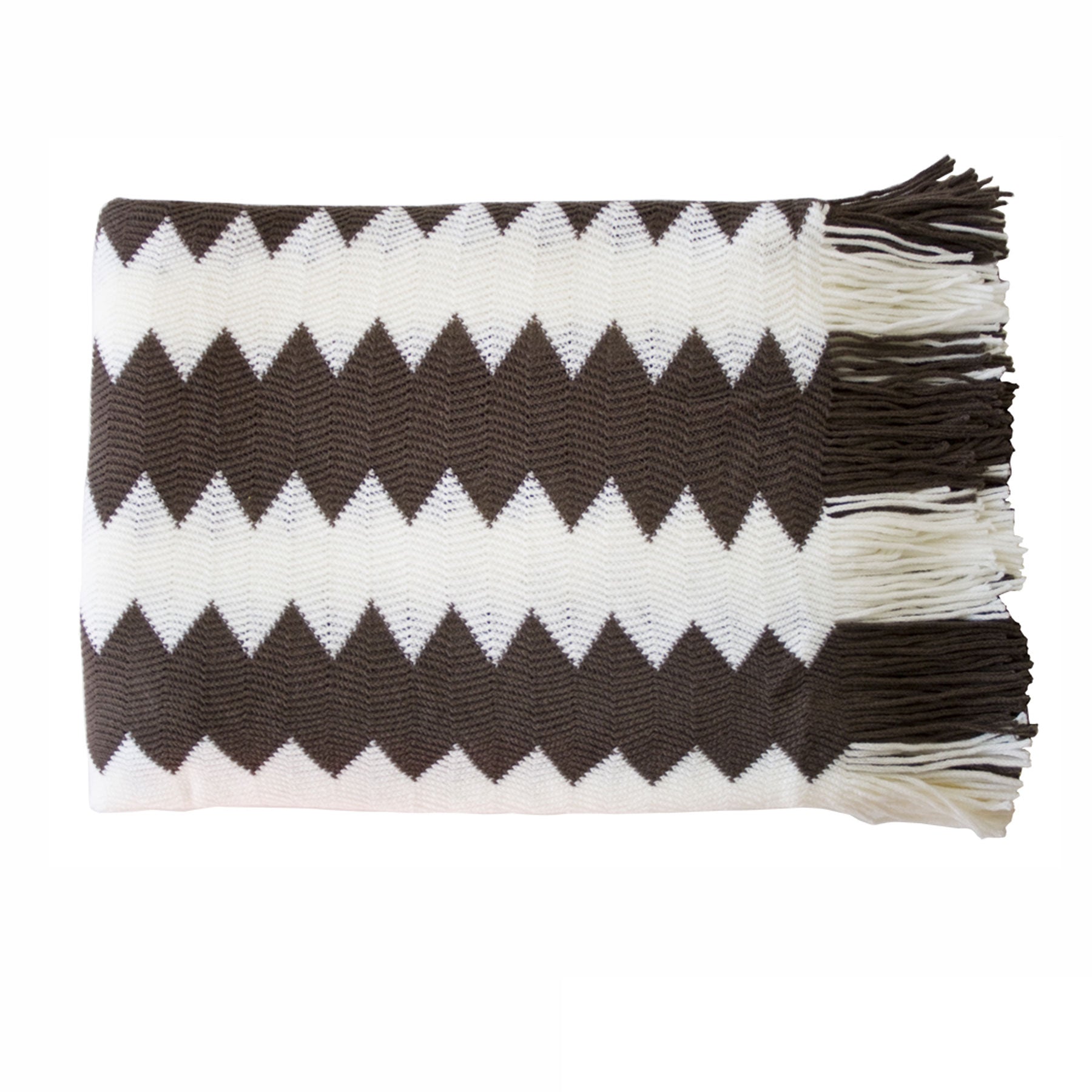 idc-homewares-chevron-knitted-throw-chocolate-white at www.mallsonline.com.au