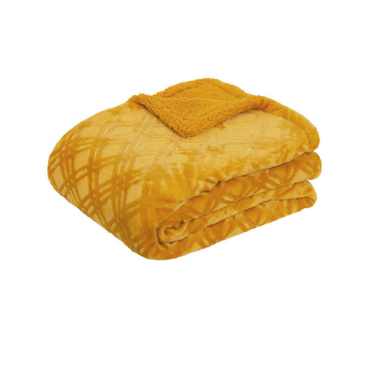 j-elliot-home-vida-microplush-throw-mustard at www.mallsonline.com.au