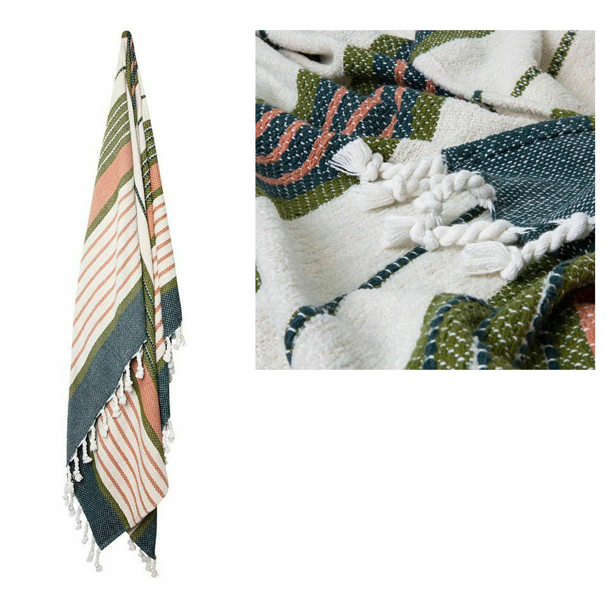j-elliot-home-zella-cotton-throw-rug-green-multi at www.mallsonline.com.au