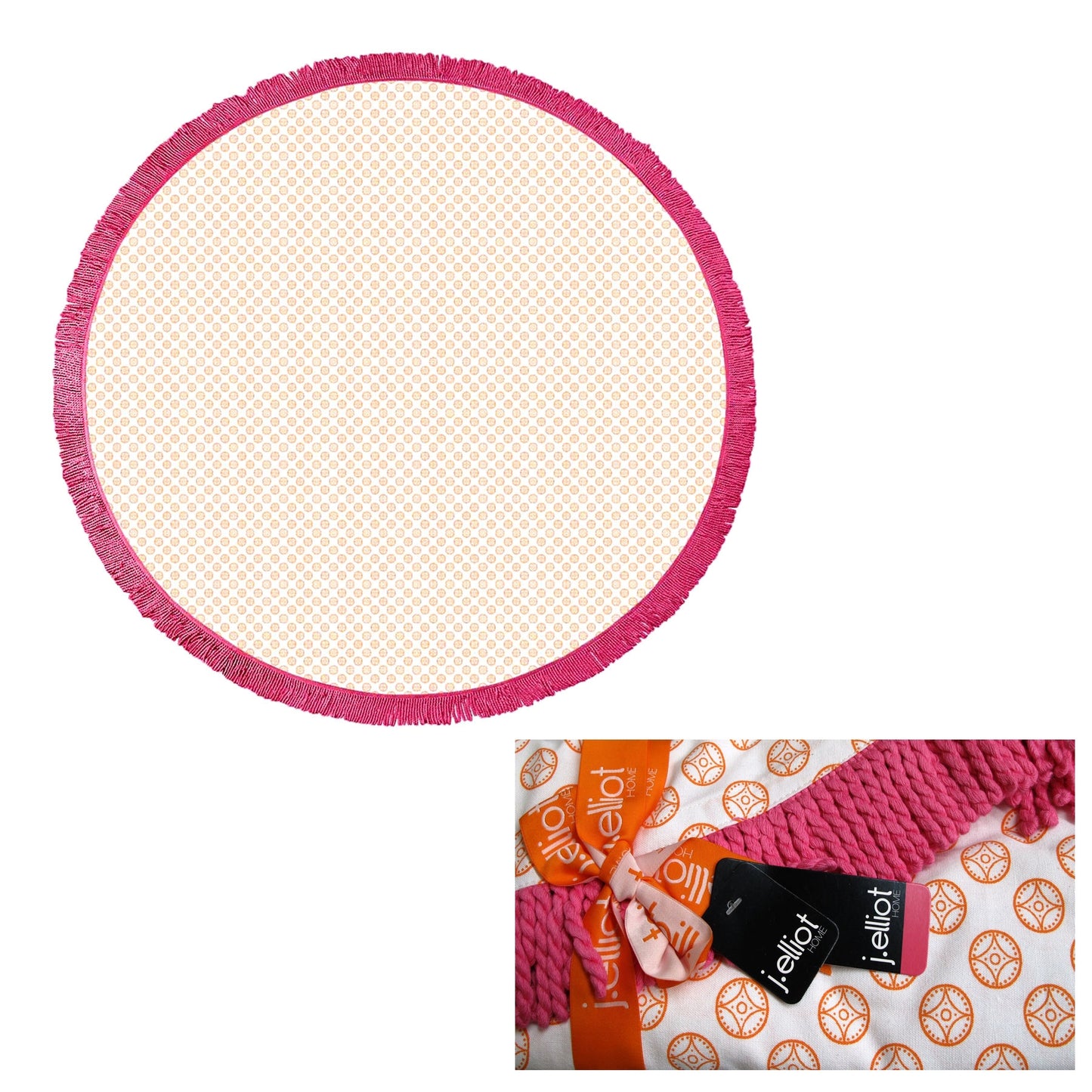 j-elliot-home-koel-round-cotton-turkish-towel-orange-pink at www.mallsonline.com.au