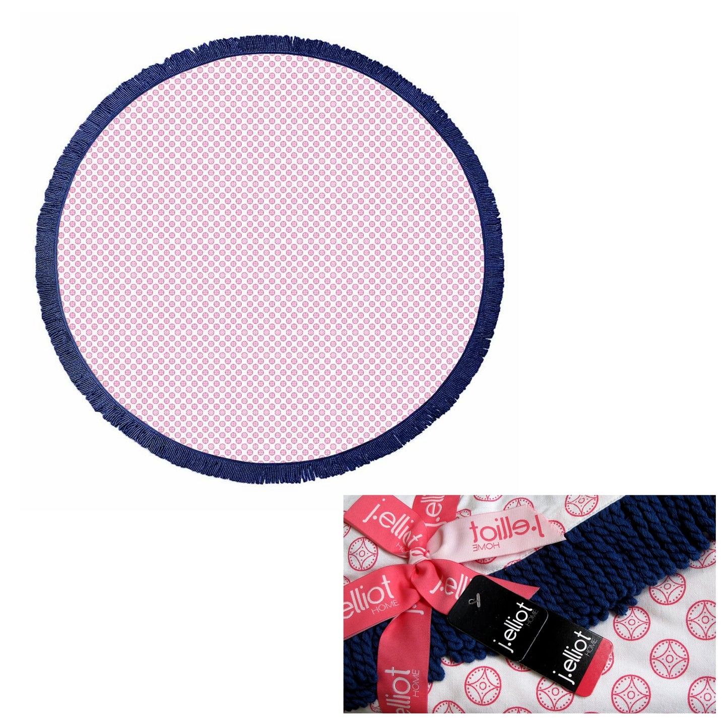 j-elliot-home-koel-round-cotton-turkish-towel-pink-navy at www.mallsonline.com.au