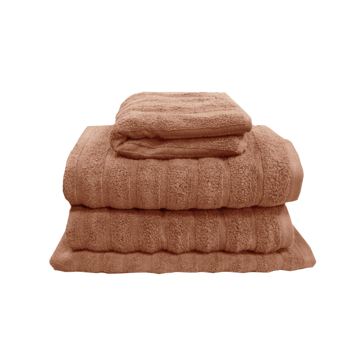 j-elliot-home-set-of-4-george-collective-cotton-bath-towel-set-terracota at www.mallsonline.com.au