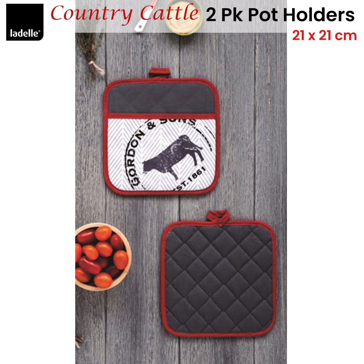 ladelle-country-cattle-set-of-2-pot-holders-21-x-21-cm www.mallsonline.com.au