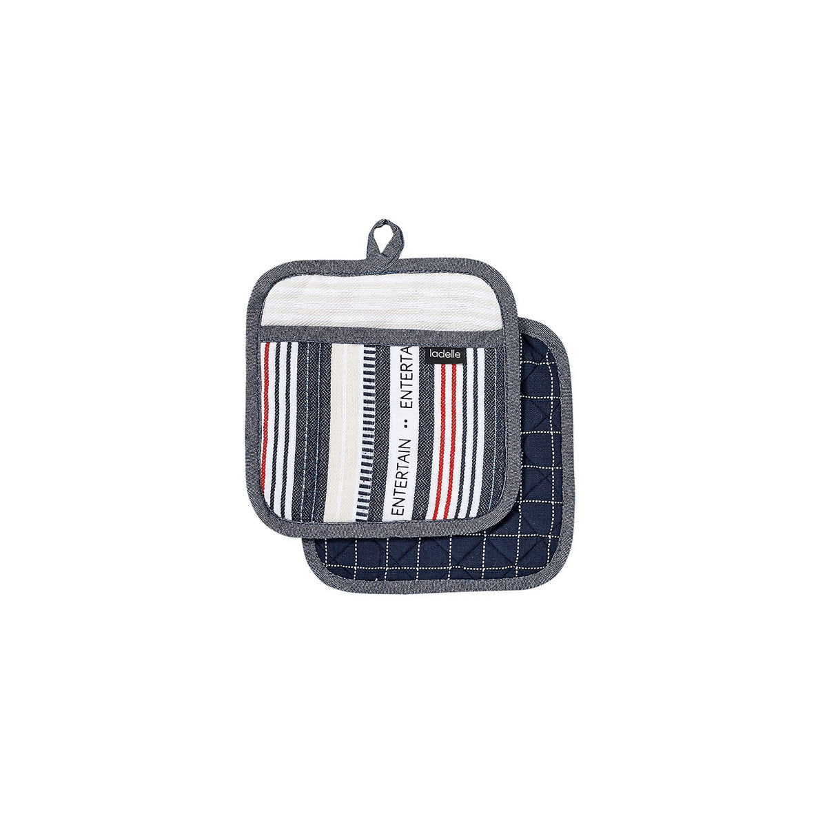 ladelle-entertainer-charcoal-set-of-2-pot-holders-21-x-21-cm www.mallsonline.com.au