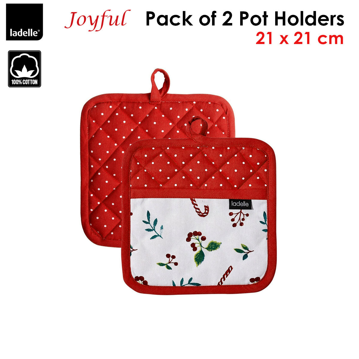 ladelle-joyful-red-set-of-2-pot-holders-21-x-21-cm www.mallsonline.com.au
