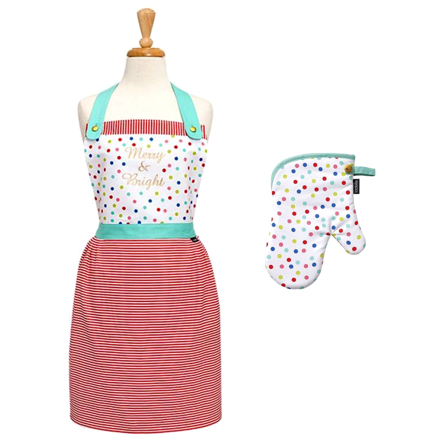 ladelle-set-of-2-merry-and-bright-christmas-oven-mitt-apron-kitchen-set www.mallsonline.com.au